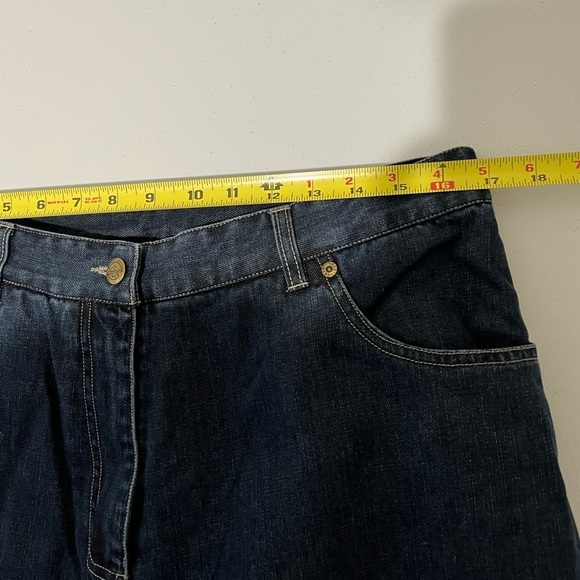 Woolrich Jeans Womens Black Flannel Lined indigo Blue Jeans 14 winter - Picture 6 of 8